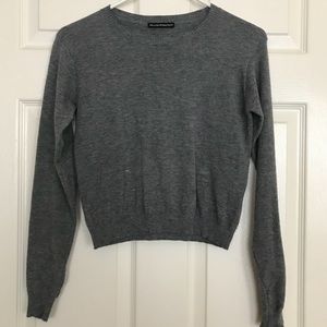 Brandy Melville Cropped Heather Sweater
